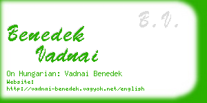 benedek vadnai business card